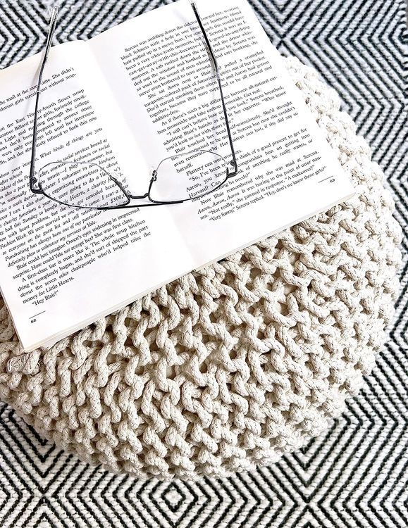 No. 2 - Cotton Knitted Round Pouf - 5