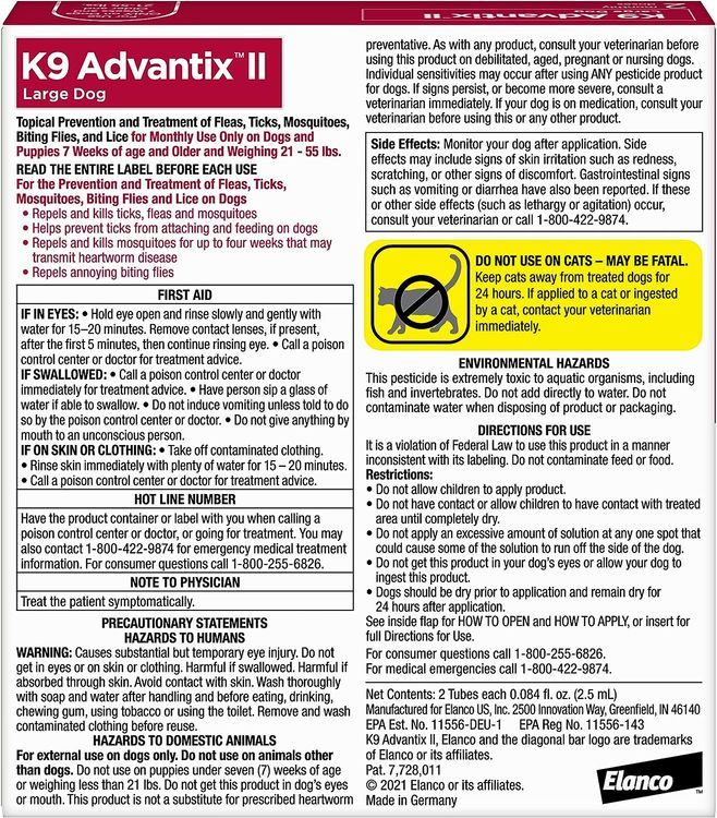 No. 4 - K9 Advantix II Large Dog Flea Drops - 2