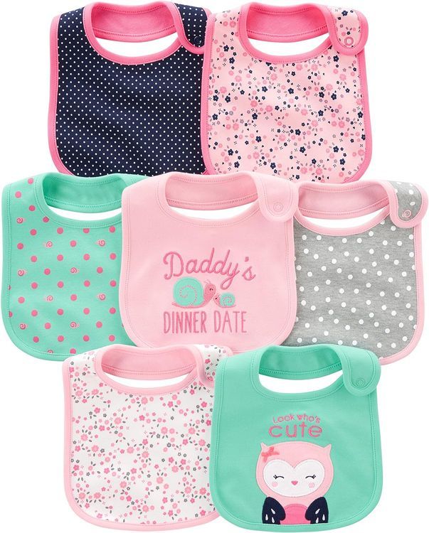 No. 3 - Simple Joys by Carter's Baby Girls' Teething Bibs - 1