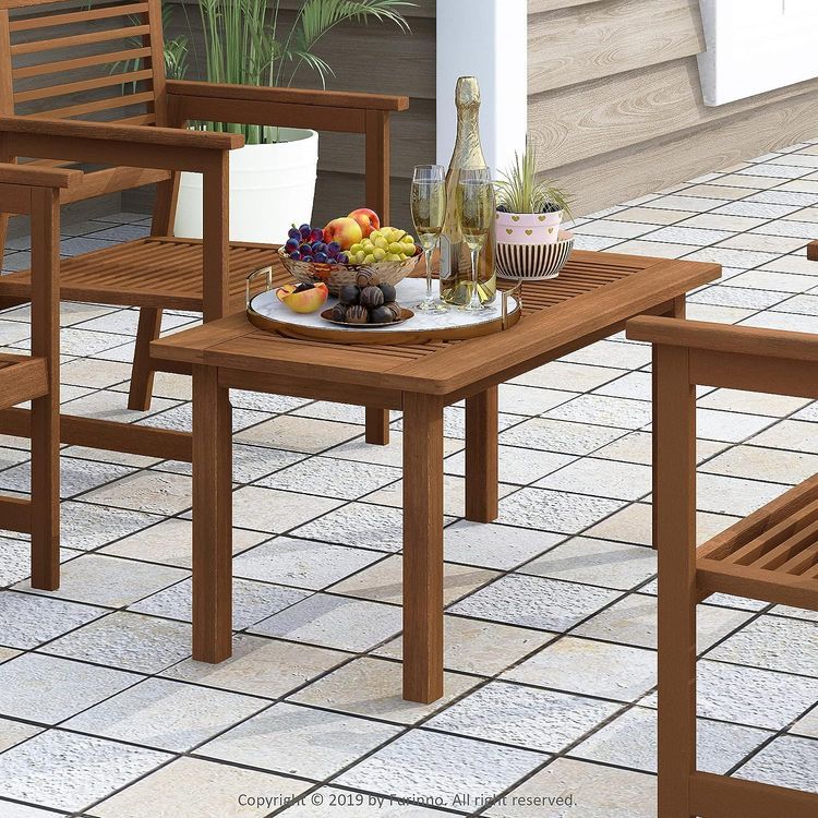 No. 3 - Furinno FG16504 Tioman Hardwood Patio Furniture Outdoor Coffee Table - 2