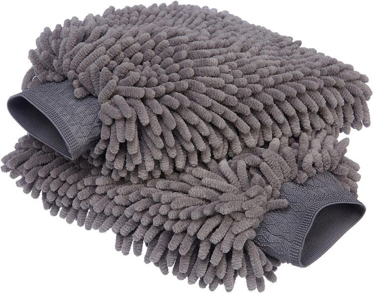 No. 3 - Amazon Basics Deluxe Microfiber Car Wash Drying Mitts - 2