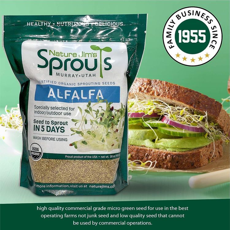 No. 9 - Nature Jims Sprouts Alfalfa Seeds - 5