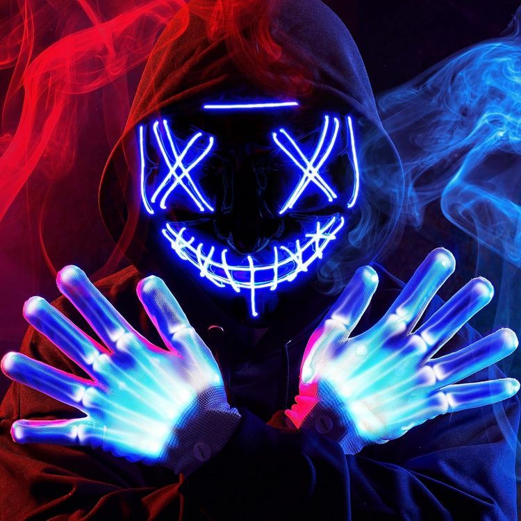 No. 8 - JOYIN Halloween Led Mask Light Up Scary Mask - 1