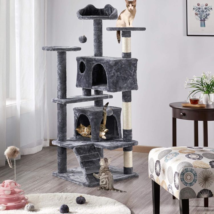 No. 1 - Yaheetech 54in Cat Tree Tower Condo Furniture Scratch Post - 2