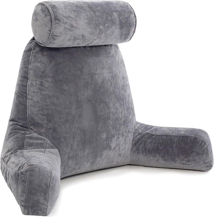 No. 10 - Husband Pillow XXL Dark Grey Backrest with Arms - 1