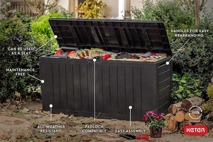 No. 7 - Keter Marvel Plus 71 Gallon Resin Outdoor Deck Box - 4