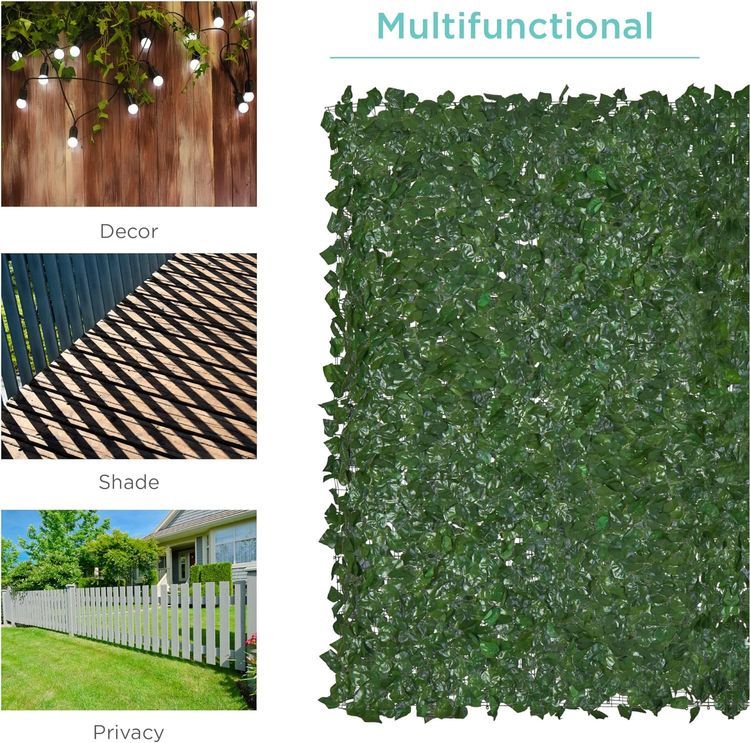 No. 6 - Best Choice Products Outdoor Garden Artificial Ivy Hedge Privacy Fence Screen - 3