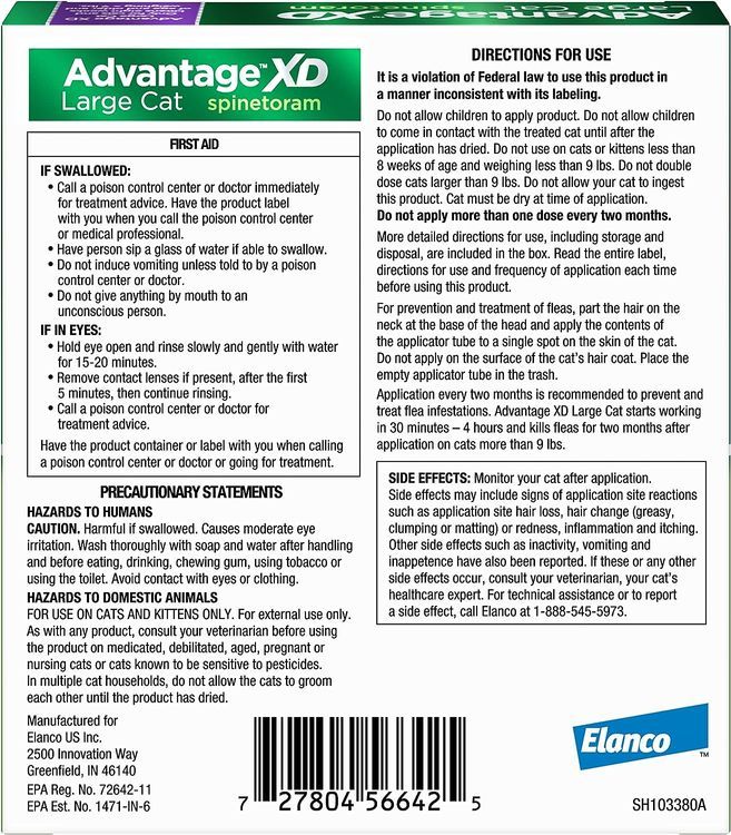 No. 10 - Advantage XD Large Cat Flea Prevention & Treatment - 2