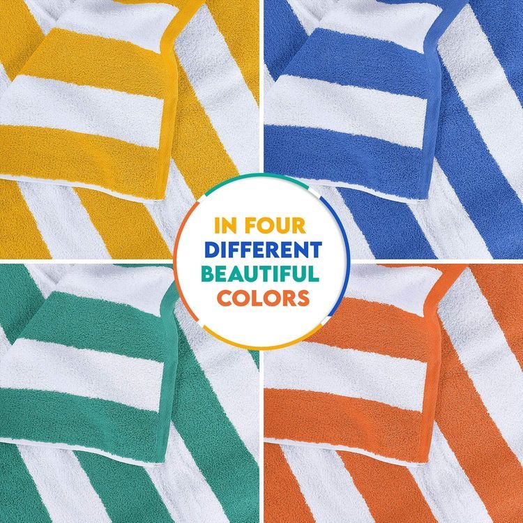 No. 7 - Utopia Towels 4 Pack Cabana Stripe Beach Towel - 3