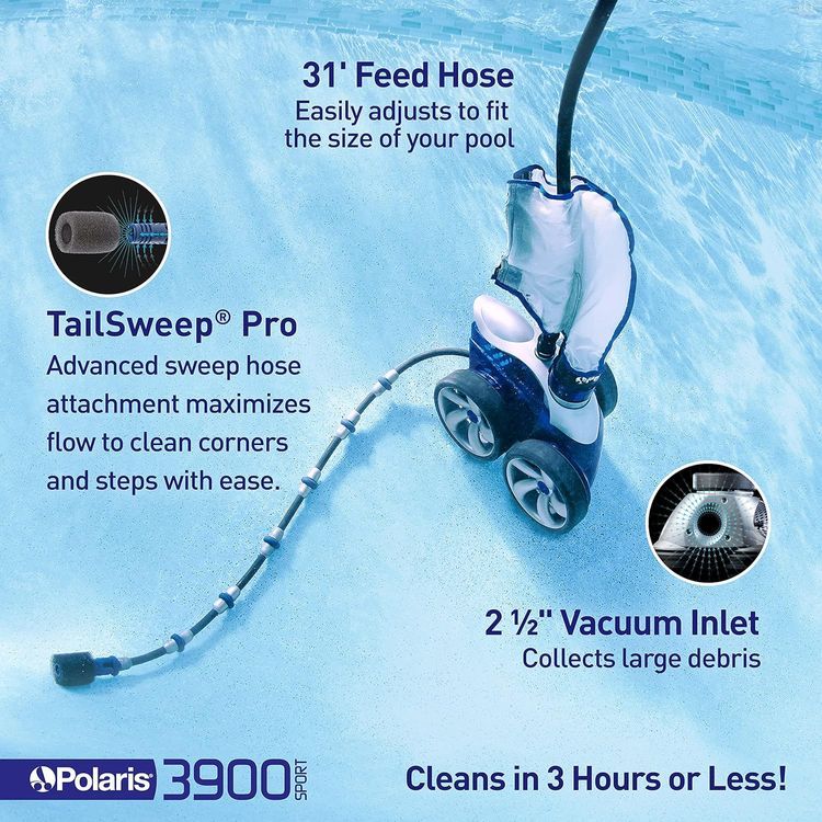 No. 2 - Polaris Vac-Sweep 3900 Sport Pressure Inground Pool Cleaner - 3