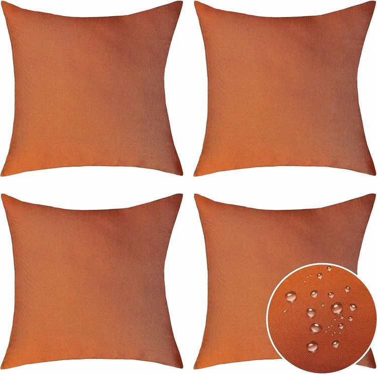 No. 8 - Home Brilliant Orange Pillow Covers - 1