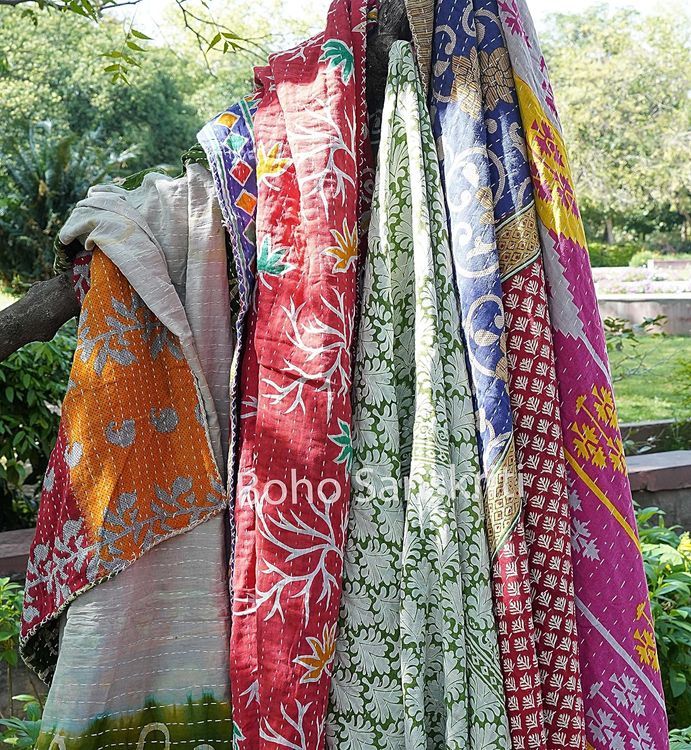 No. 2 - Boho Sanskriti Indian Quilt Vintage Bedspreads - 5